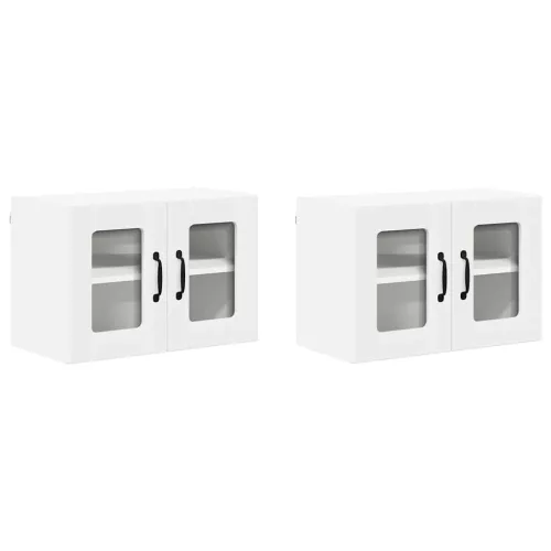 Fali konyhaszekrény 2 pcs Fehér 60 x 31 x 40 cm Faanyag