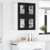 Fali konyhaszekrény polcokkal Fekete 60 x 31 x 40 cm Faanyag
