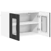 Fali konyhaszekrény 2 pcs Fekete 60 x 31 x 40 cm Faanyag