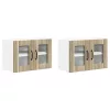 Fali konyhaszekrény 2 pcs Sonoma tölgy 60 x 31 x 40 cm Faanyag