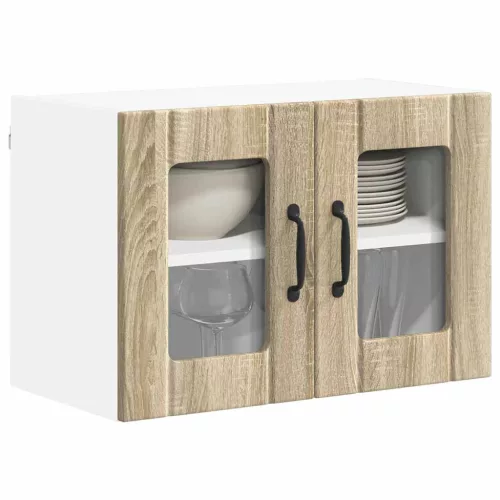 Fali konyhaszekrény 2 pcs Sonoma tölgy 60 x 31 x 40 cm Faanyag