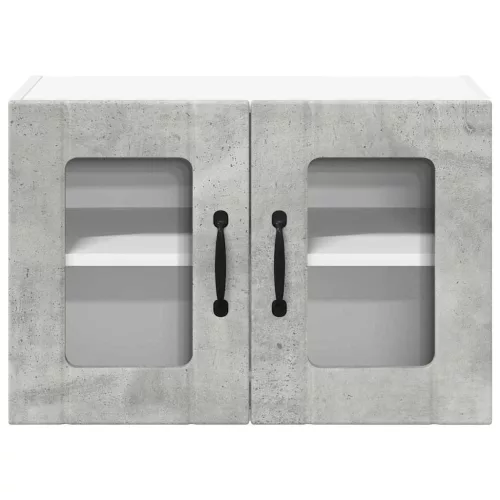 Fali konyhaszekrény 2 pcs Beton Szürke 60 x 31 x 40 cm Faanyag