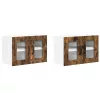 Fali konyhaszekrény 2 pcs Füstölt tölgy 60 x 31 x 40 cm Faanyag