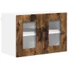Fali konyhaszekrény 2 pcs Füstölt tölgy 60 x 31 x 40 cm Faanyag