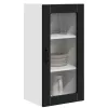 Fali konyhaszekrény 2 pcs Fekete 40 x 31 x 80 cm Faanyag