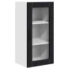 Fali konyhaszekrény 2 pcs Fekete 40 x 31 x 80 cm Faanyag