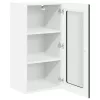 Fali konyhaszekrény 2 pcs Fekete 40 x 31 x 80 cm Faanyag