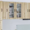 Fali konyhaszekrény 2 pcs Sonoma tölgy 40 x 31 x 80 cm Faanyag