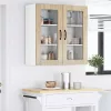 Fali konyhaszekrény 2 pcs Sonoma tölgy 40 x 31 x 80 cm Faanyag