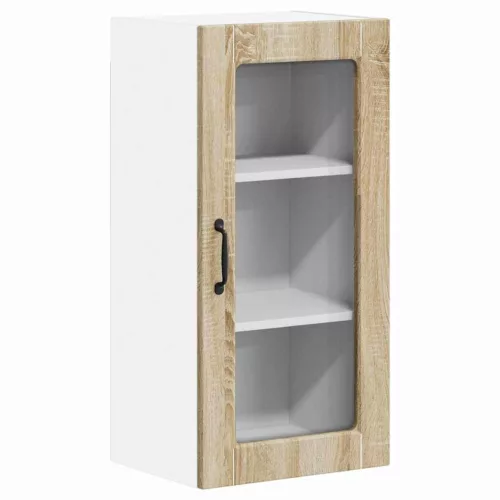 Fali konyhaszekrény 2 pcs Sonoma tölgy 40 x 31 x 80 cm Faanyag
