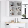 Fali konyhaszekrény 2 pcs Beton Szürke 40 x 31 x 80 cm Faanyag