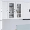 Fali konyhaszekrény 2 pcs Magas Fényű Fehér 40 x 31 x 80 cm