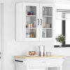Fali konyhaszekrény 2 pcs Magas Fényű Fehér 40 x 31 x 80 cm