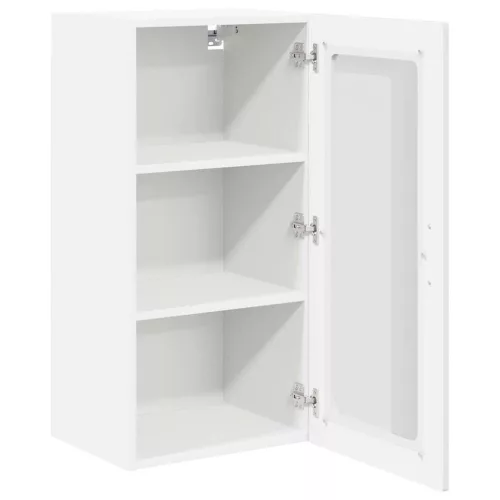Fali konyhaszekrény 2 pcs Magas Fényű Fehér 40 x 31 x 80 cm