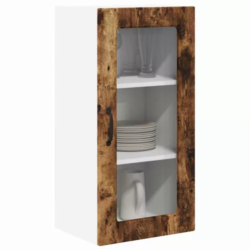 Fali konyhaszekrény 2 pcs Füstölt tölgy 40 x 31 x 80 cm Faanyag