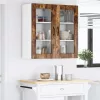 Fali konyhaszekrény 2 pcs Füstölt tölgy 40 x 31 x 80 cm Faanyag