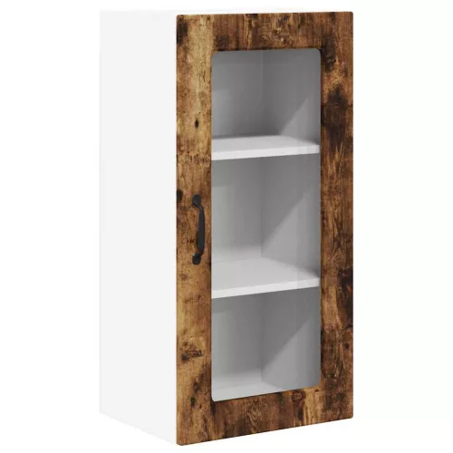 Fali konyhaszekrény 2 pcs Füstölt tölgy 40 x 31 x 80 cm Faanyag