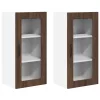 Fali konyhaszekrény 2 pcs Barna Tölgy 40 x 31 x 80 cm Faanyag