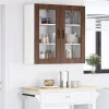 Fali konyhaszekrény 2 pcs Barna Tölgy 40 x 31 x 80 cm Faanyag