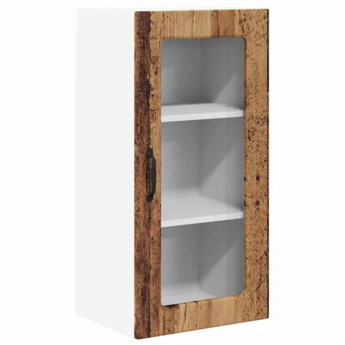 Fali konyhaszekrény polcokkal Öreg fa 40 x 31 x 80 cm Faanyag
