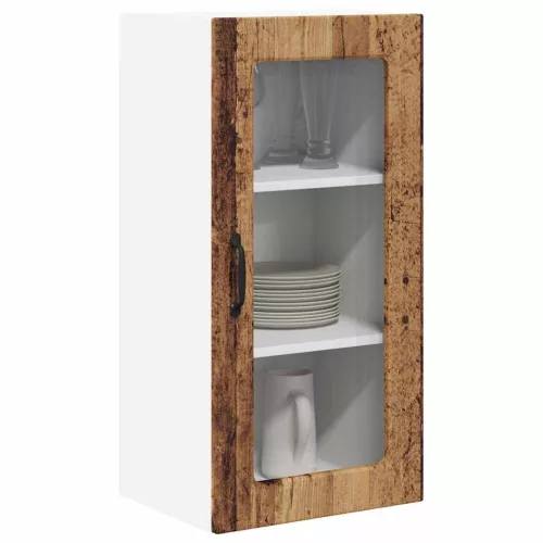 Fali konyhaszekrény polcokkal Öreg fa 40 x 31 x 80 cm Faanyag