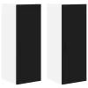 Fali konyhaszekrény 2 pcs Fekete 30 x 31 x 80 cm Faanyag