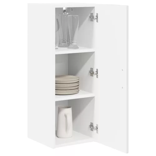 Fali konyhaszekrény 2 pcs Magas Fényű Fehér 30 x 31 x 80 cm