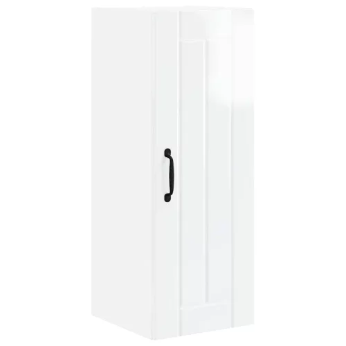 Fali konyhaszekrény 2 pcs Magas Fényű Fehér 30 x 31 x 80 cm