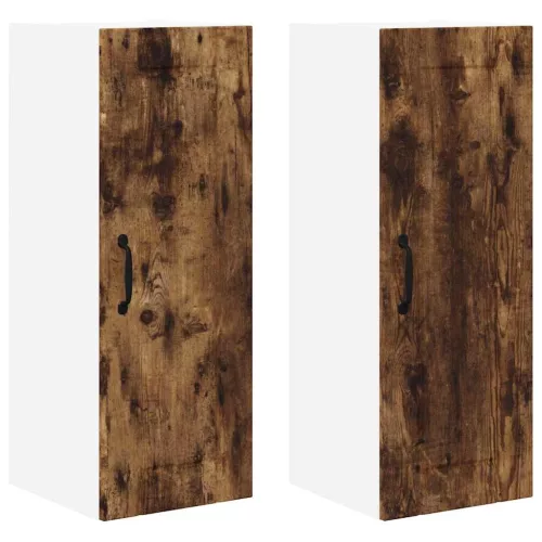 Fali konyhaszekrény 2 pcs Füstölt tölgy 30 x 31 x 80 cm Faanyag