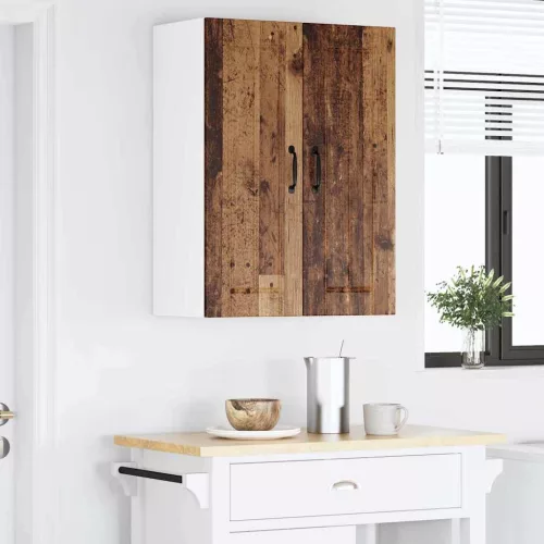 Fali konyhaszekrény 2 pcs Öreg fa 30 x 31 x 80 cm Faanyag