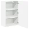 Fali konyhaszekrény Magas Fényű Fehér 50 x 31 x 80 cm Faanyag