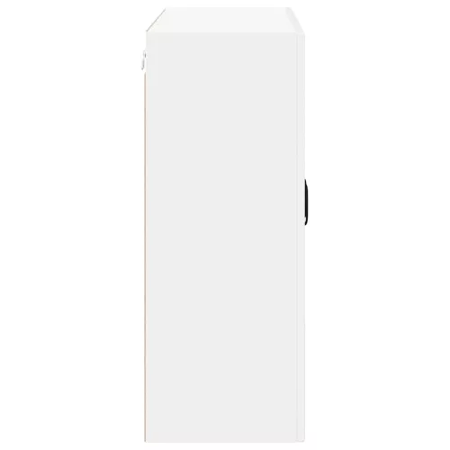 Fali konyhaszekrény Magas Fényű Fehér 80 x 31 x 80 cm Faanyag