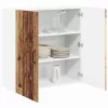 Fali konyhaszekrény polcokkal Öreg fa 80 x 31 x 80 cm Faanyag