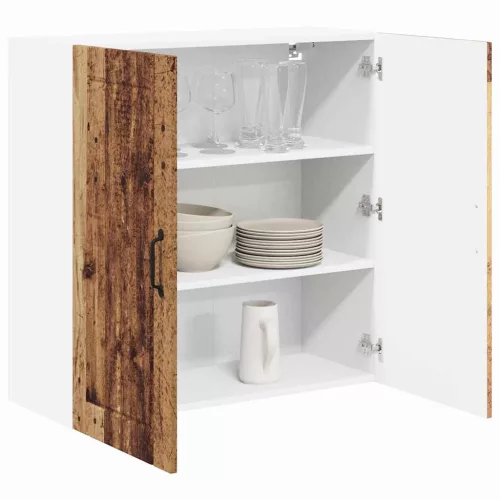 Fali konyhaszekrény polcokkal Öreg fa 80 x 31 x 80 cm Faanyag