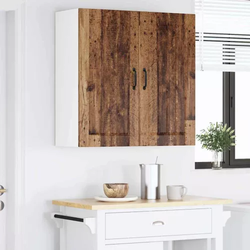 Fali konyhaszekrény polcokkal Öreg fa 80 x 31 x 80 cm Faanyag