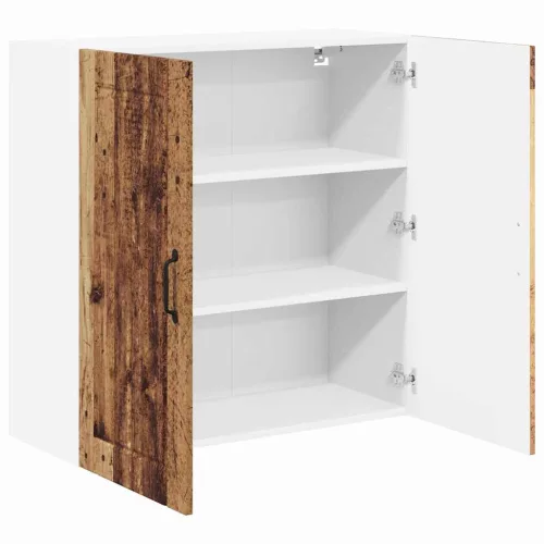 Fali konyhaszekrény polcokkal Öreg fa 80 x 31 x 80 cm Faanyag