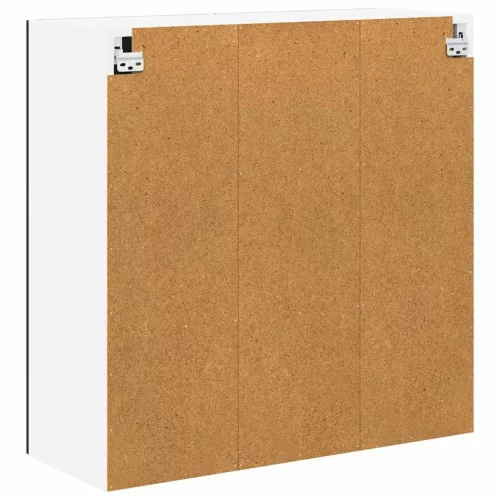 Fali konyhaszekrény polcokkal Fekete 80 x 31 x 80 cm Faanyag
