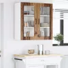Fali konyhaszekrény polcokkal Öreg fa 80 x 31 x 80 cm Faanyag