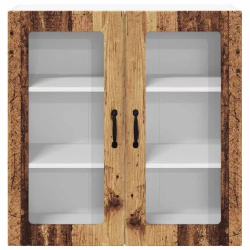 Fali konyhaszekrény polcokkal Öreg fa 80 x 31 x 80 cm Faanyag