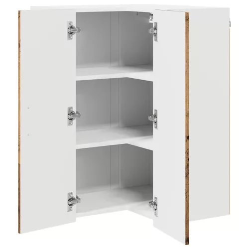 Fali konyhaszekrény polcokkal Öreg fa 57 x 57 x 80 cm Faanyag