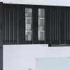 Fali konyhaszekrény polcokkal Fekete 60 x 31 x 80 cm Faanyag