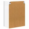 Fali konyhaszekrény polcokkal Fekete 60 x 31 x 80 cm Faanyag