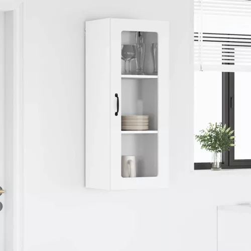 Fali konyhaszekrény polcokkal Fehér 40 x 31 x 100 cm Faanyag