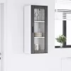 Fali konyhaszekrény polcokkal Fekete 40 x 31 x 100 cm Faanyag