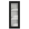 Fali konyhaszekrény polcokkal Fekete 40 x 31 x 100 cm Faanyag