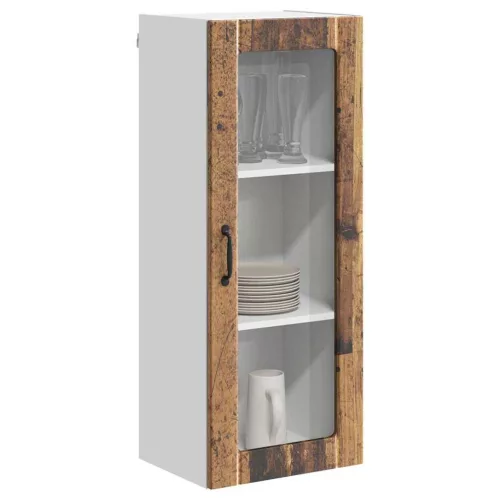 Fali konyhaszekrény polcokkal Öreg fa 40 x 31 x 100 cm Faanyag