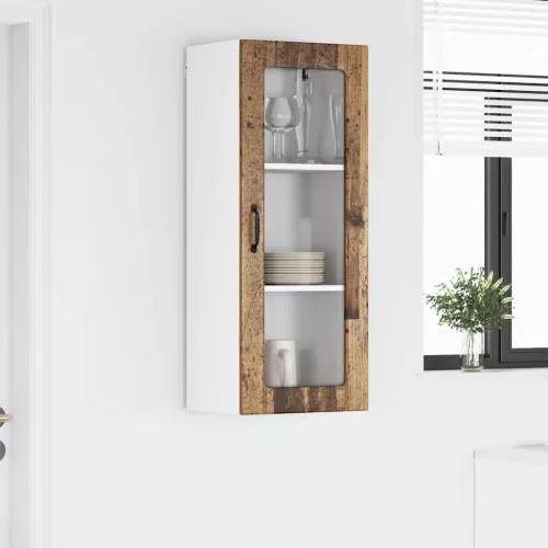 Fali konyhaszekrény polcokkal Öreg fa 40 x 31 x 100 cm Faanyag