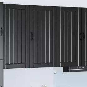  Fali konyhaszekrény polcokkal Fekete 50 x 31 x 100 cm Faanyag