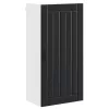 Fali konyhaszekrény polcokkal Fekete 50 x 31 x 100 cm Faanyag
