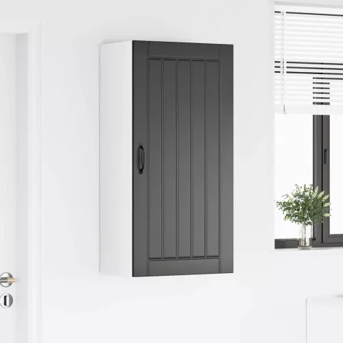 Fali konyhaszekrény polcokkal Fekete 50 x 31 x 100 cm Faanyag